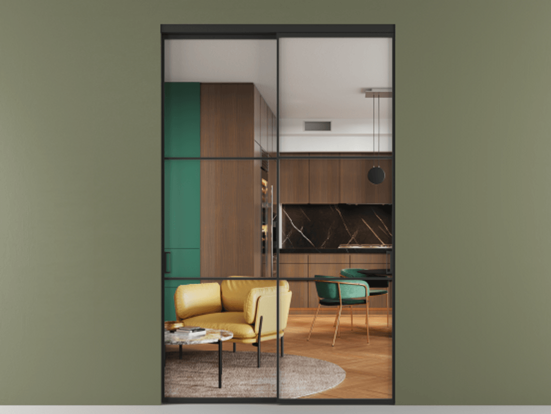 Перегородка Formato внутри проёма двустворчатая АЛПР 040.03 Алюминий Черный Прозрачное стекло "Crystal Vision", калёное, 6 мм. Скрытый короб ЧЕР Цена 205400 ₽ 1. Полотно 2 шт. (800/2100 мм)
2. Комплект установки раздвижной системы
3. Базовый комплект фурнитуры
4.Ручка RONDO. Фабрика дверей Волховец 8 (800) 551 43 19 Перегородка Formato внутри проёма двустворчатая АЛПР 040.03 Алюминий Черный Прозрачное стекло "Crystal Vision", калёное, 6 мм Цена 205400 ₽ | Volhovec