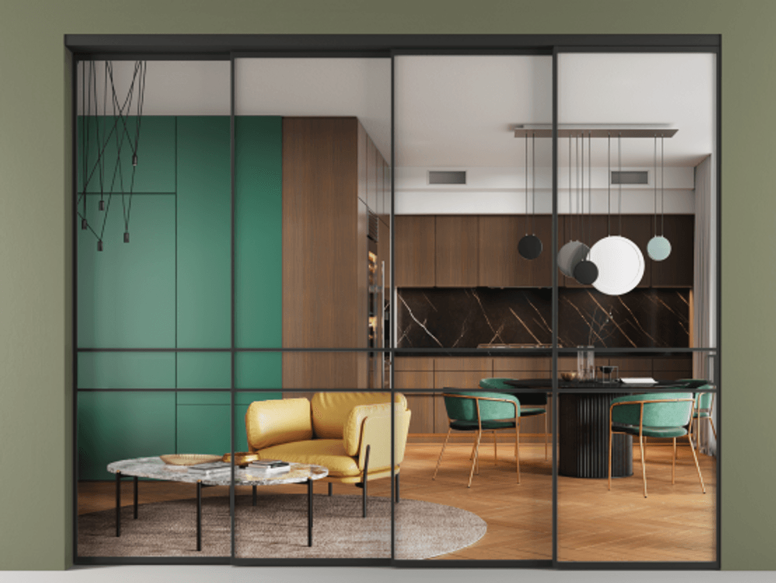 Перегородка Formato внутри проёма телескопик синхро-3 #VENDORCODE# #FURNISH# #GLASS# Цена #PRICE#  | Volhovec