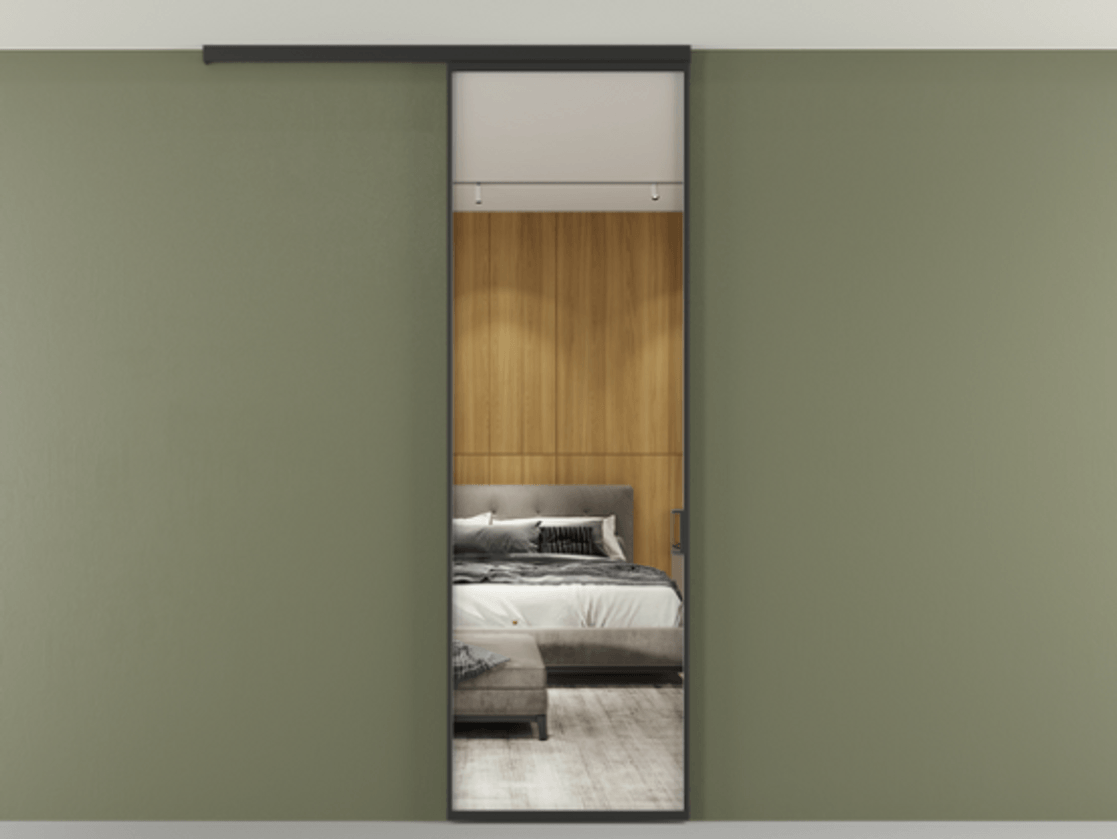 Перегородка Formato вдоль стены на потолок одностворчатая #VENDORCODE# #FURNISH# #GLASS# Цена #PRICE#  | Volhovec