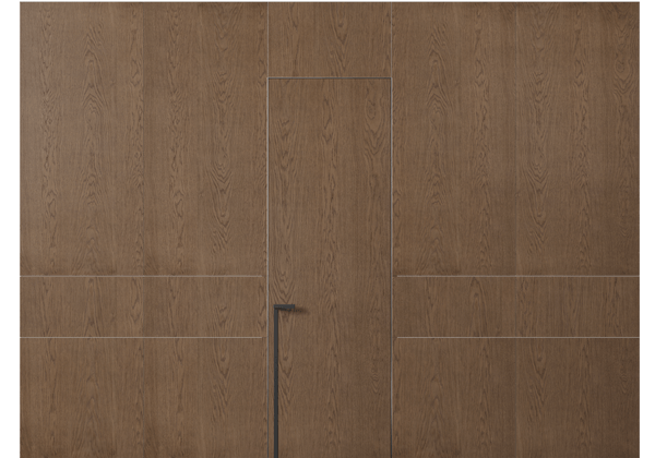 Панели для отделки стен Стеновая панель в древесной отделке Дуб серый матовый. Цвет Дуб серый матовый. Материал Шпон НатурВуд. Коллекция Древесные отделки. Картинка.