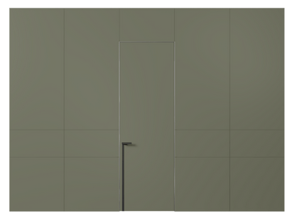 Панели для отделки стен Панель Эмаль. Цвет Матовый оливковый тёмный. Материал Гладкая эмаль. Коллекция Эмаль. Картинка.