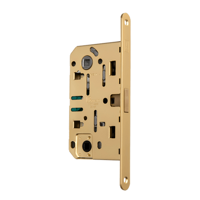 Фурнитура для дверей Магнитный замок с ответной планкой. Цвет Матовое золото. Коллекция Магнитный замок с ответной планкой. Картинка.