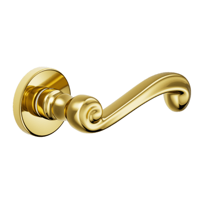 Ручки для дверей Ручка дверная Леди. Цвет Полированное золото. Коллекция Леди. Картинка.