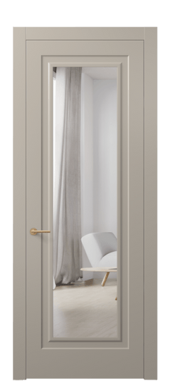 Дверь межкомнатная АКП 8403 МБСК Матовый бисквитный Зеркало. Цвет Матовый бисквитный. Материал Гладкая эмаль. Коллекция Mascot. Картинка.