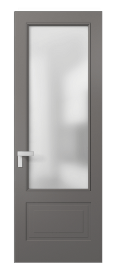 Дверь межкомнатная 8342 МКЛС Сатин. Цвет Матовый классический серый. Материал Гладкая эмаль. Коллекция Rocca. Картинка.