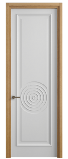 Дверь межкомнатная 6709 МБЛ . Цвет Матовый белоснежный. Материал Гладкая эмаль. Коллекция Шарм. Картинка.