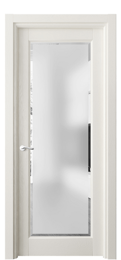 Межкомнатная дверь 0700 ДБЖ Сатинированное стекло с фацетом. Цвет Дуб жемчуг. Материал Массив дуба эмаль. Коллекция Лигнум. Фото. Дверь межкомнатная 0700 ДБЖ Сатинированное стекло с фацетом. Цвет Дуб жемчуг. Материал Массив дуба эмаль. Коллекция Лигнум. Картинка.