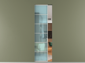 Алюминевая перегородка skr1_04_ Алюминий светло-серый Сатинированное голубое стекло, триплекс, 6мм. Цвет Алюминий светло-серый. Материал Алюминий в эмали. Коллекция Перегородка Formato скрытый пенал 1 створка. Фото. Алюминевая перегородка skr1_04_ Алюминий светло-серый Сатинированное голубое стекло, триплекс, 6мм. Цвет Алюминий светло-серый. Материал Алюминий в эмали. Коллекция Перегородка Formato скрытый пенал 1 створка. Картинка.