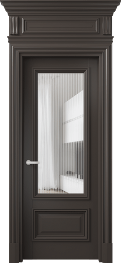 Дверь межкомнатная 7306 БАН Moru. Цвет Бук антрацит. Материал Массив бука эмаль. Коллекция Antique. Картинка.