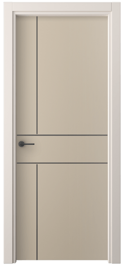 Дверь межкомнатная 4209 ПЭСБ. Цвет ПЭТ светло-бежевый. Материал ПЭТ. Коллекция Freedom. Картинка.