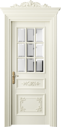 Дверь межкомнатная 6512 БМБ САТ Ф. Цвет Бук молочно-белый. Материал Массив бука эмаль. Коллекция Imperial. Картинка.