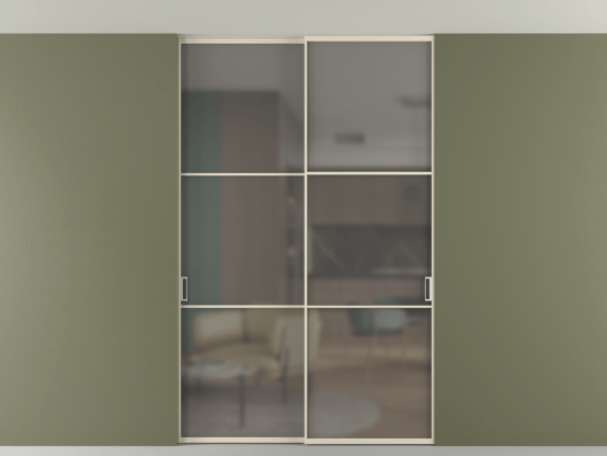 Алюминевая перегородка vn2_03 Алюминий бежево-серый Серый сатин матовое. Цвет Алюминий бежево-серый. Материал Алюминий в эмали. Коллекция Перегородка Formato внутри проёма скрытое крепление в потолок 2 створки. Фото. Алюминевая перегородка vn2_03 Алюминий бежево-серый Серый сатин матовое. Цвет Алюминий бежево-серый. Материал Алюминий в эмали. Коллекция Перегородка Formato внутри проёма скрытое крепление в потолок 2 створки. Картинка.