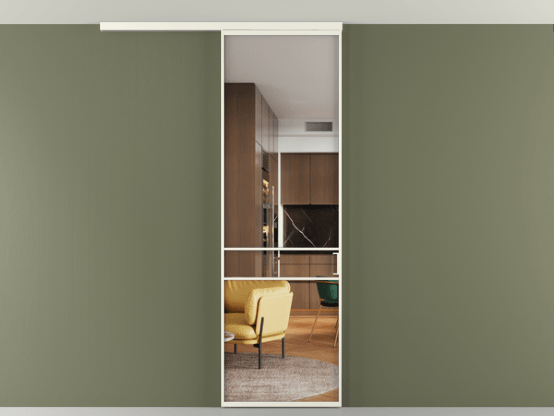 Алюминевая перегородка АЛПР 040.02_АЖМ_Crystalvision_new. Цвет Алюминий жемчужный. Материал Алюминий в эмали. Коллекция Перегородка Formato вдоль стены на потолок 1 створка. Фото. Алюминевая перегородка АЛПР 040.02_АЖМ_Crystalvision_new. Цвет Алюминий жемчужный. Материал Алюминий в эмали. Коллекция Перегородка Formato вдоль стены на потолок 1 створка. Картинка.