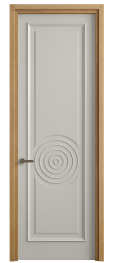 Дверь межкомнатная 6709 МОС . Цвет Матовый облачно-серый. Материал Гладкая эмаль. Коллекция Шарм. Картинка.