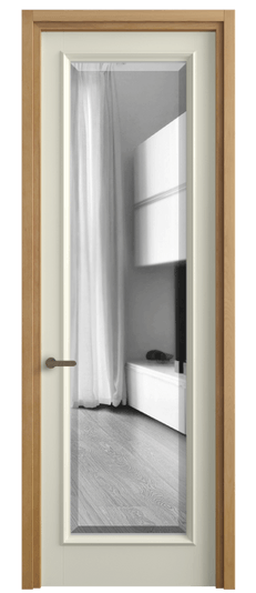 Дверь межкомнатная 6702 ММБ ЗЕР ФАЦ. Цвет Матовый молочно-белый. Материал Гладкая эмаль. Коллекция Шарм. Картинка.