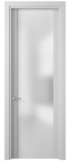 Дверь межкомнатная 4114 МБЛ САТ. Цвет Матовый белоснежный. Материал Гладкая эмаль. Коллекция Планум. Картинка.