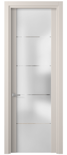 Дверь межкомнатная 4114 ПЭТБ ГРА. Цвет ПЭТ тёплый-белый. Материал ПЭТ. Коллекция Planum. Картинка.