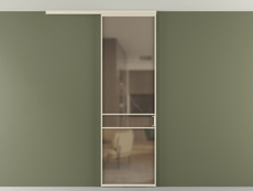 Перегородка Формато вдоль стены на потолок 1 створка