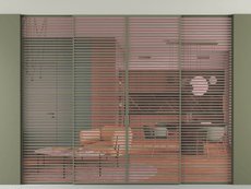 Перегородка Formato внутри проёма скрытое крепление в потолок 4 створки