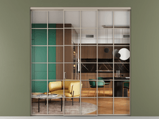 Перегородка Formato внутри проёма 3 створки