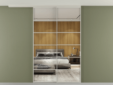 Перегородка Формато вдоль стены на потолок 2 створки с синхронным механизмом