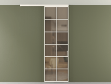 Перегородка Формато вдоль стены на потолок 1 створка