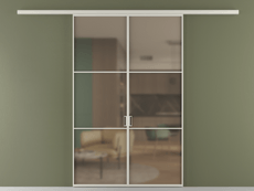 Перегородка Формато вдоль стены 2 створки