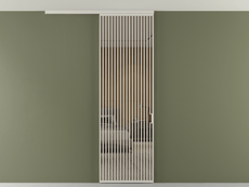 Перегородка Формато вдоль стены на потолок 1 створка