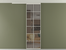 Перегородка Формато вдоль стены на потолок 1 створка