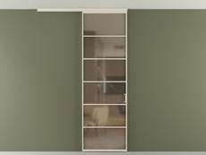 Перегородка Формато вдоль стены на потолок 1 створка