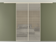 Перегородка Формато вдоль стены на потолок 2 створки