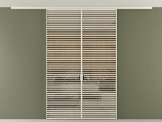 Перегородка Формато вдоль стены на потолок 2 створки