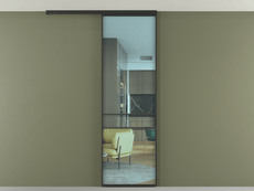 Перегородка Formato вдоль стены на потолок одностворчатая