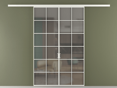 Перегородка Формато вдоль стены 2 створки