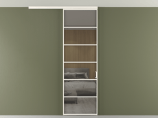 Перегородка Формато вдоль стены на потолок 1 створка