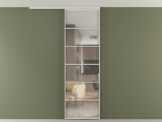 Перегородка Формато вдоль стены на потолок 1 створка