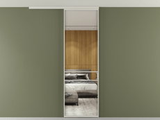 Перегородка Формато вдоль стены на потолок 1 створка