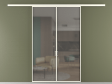 Перегородка Формато вдоль стены 2 створки