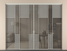 Перегородка Мозаик внутри проёма 4 створки