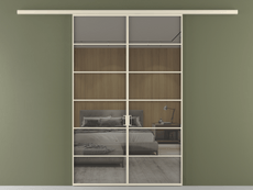 Перегородка Формато вдоль стены 2 створки