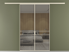 Перегородка Формато вдоль стены 2 створки