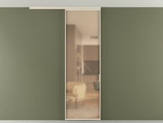 Перегородка Formato вдоль стены на потолок 1 створка