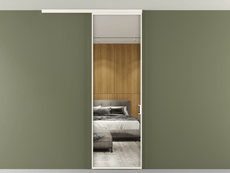 Перегородка Формато вдоль стены на потолок 1 створка