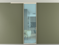 Перегородка Формато вдоль стены на потолок 1 створка