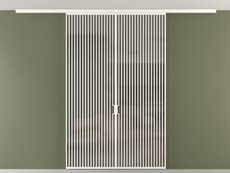 Перегородка Формато вдоль стены на потолок 2 створки