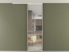 Перегородка Формато вдоль стены на потолок 1 створка