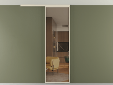 Перегородка Формато вдоль стены на потолок 1 створка