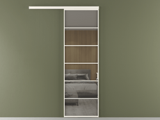 Перегородка Формато вдоль стены 1 створка