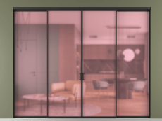 Перегородка Formato внутри проёма четырёхстворчатая