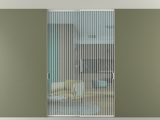 Перегородка Formato внутри проёма скрытое крепление в потолок 2 створки